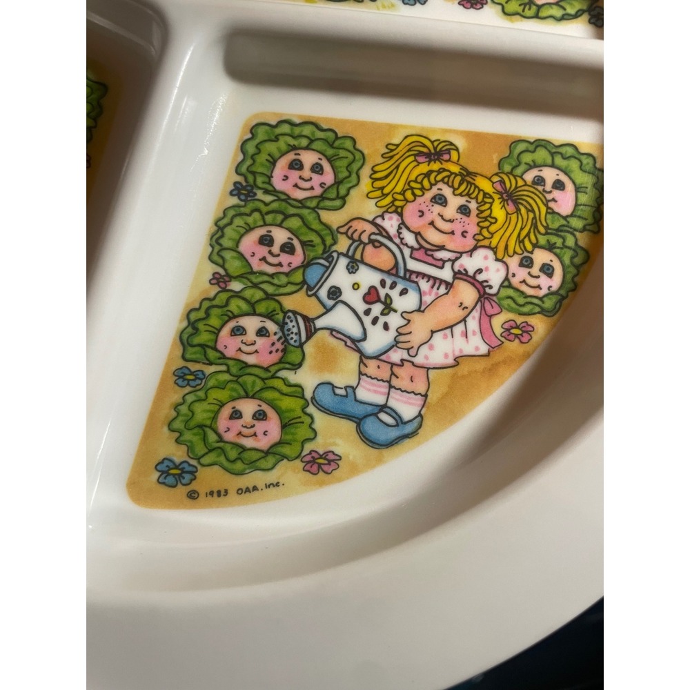 Vintage 1983 Cabbage Patch Kids Divided Melamine Plate Toddler - Picture 6 of 9